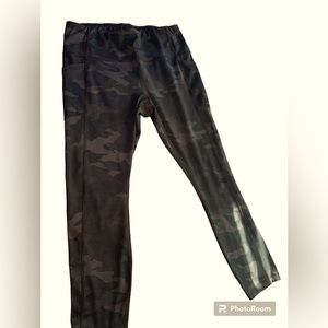 Black Camo Capri yoga pants